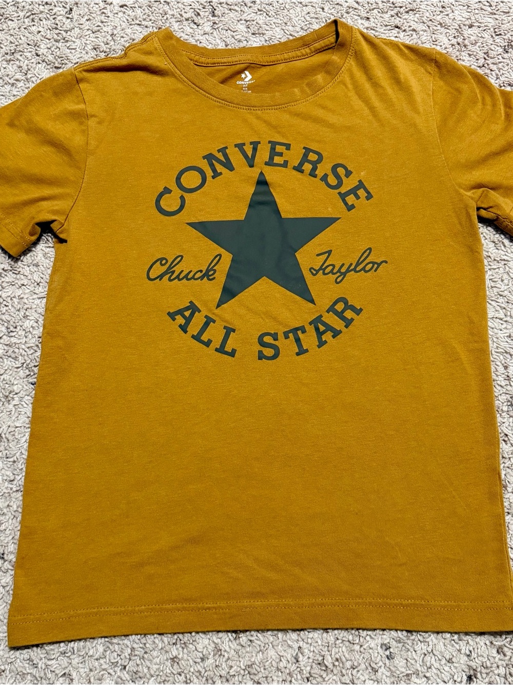 Converse Chuck Taylor All Star Graphic Tee Mustard Yellow 10–12Y